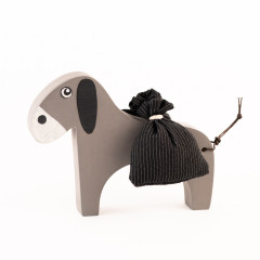 Dřevěná hračka OSLÍK RUDLÍK S NÁKLADEM